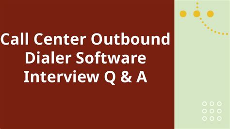 WFM Call Center Outbound Dialer Interview Questions And Answers MCQ