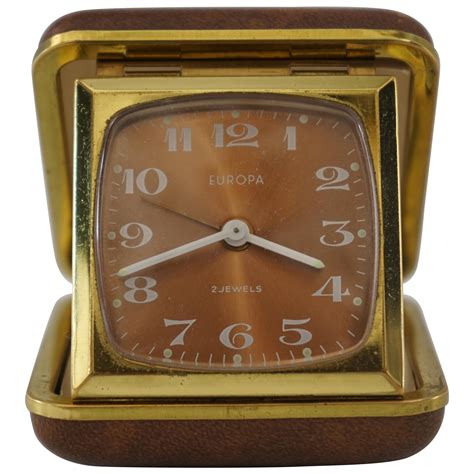 Tiffany And Co Vintage Brass Atlas Travel Alarm Clock With Sleeper