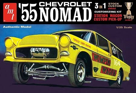 AMT 1955 Chevy Nomad Custom Station Wagon Plastic Model Car Kit 1/25 Scale #1297