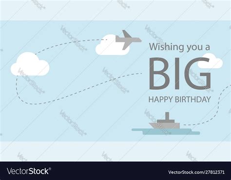 Happy birthday gift card template with wishing Vector Image