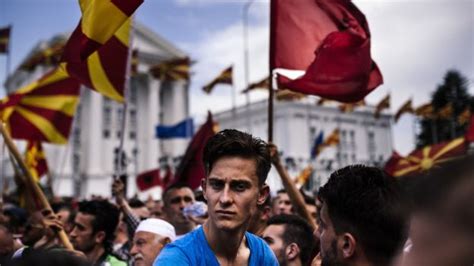 Macedonia Parliament Stormed By Protesters In Skopje Bbc News