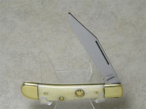 Custom Bone Slip Joint Folding 1 Blade Knife By Am Mayhall C 1960s