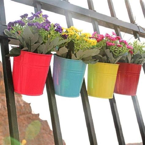 X M Tal Fer Pot De Fleurs Suspendus Balcon Jardin Plant Planter Maison