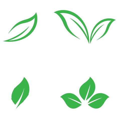 Logotipo Simple De Hoja Natural Y Plantilla Vectorial Vector Premium