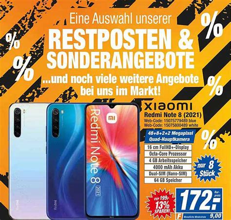 Xiaomi Redmi Note 8 2021 Angebot Bei HEM Expert