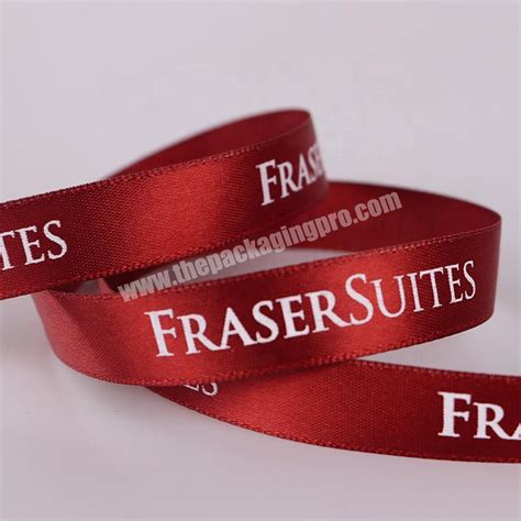 Wholesale Custom 2cm Printed With Logo Polyester Satin Ribbon For