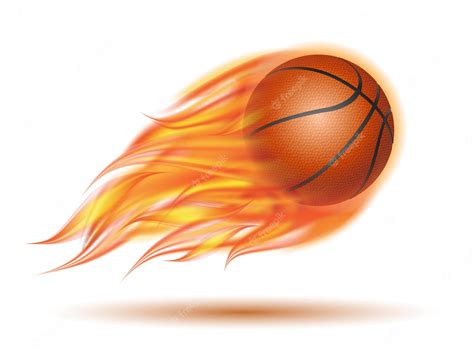 Basketball With Flames Clipart Free