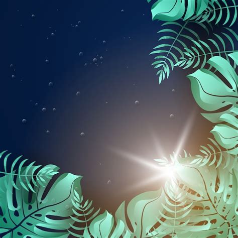 Premium Vector | Palm tree leaves background