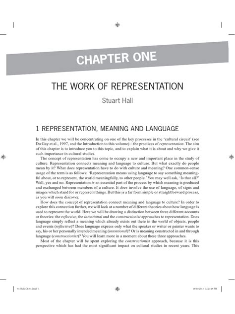 Hall The Work Of Representation