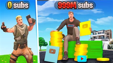 0 Abos Auf 10 000 000 000 Abos Im Fortnite Youtuber Tycoon Youtube