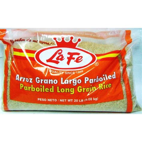 La Fe Parboiled Long Grain Rice 20 Lbs