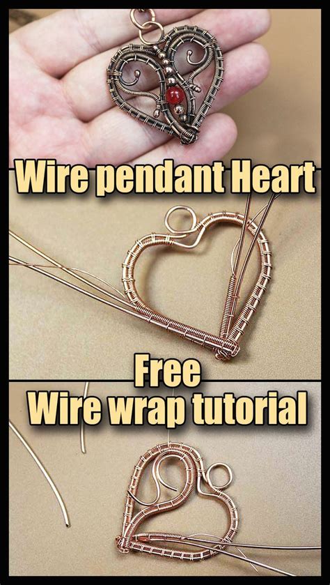 Wire Wrap Heart Pendant Tutorial How Do You Make A Beaded Wire Heart Free Wire Wrapped