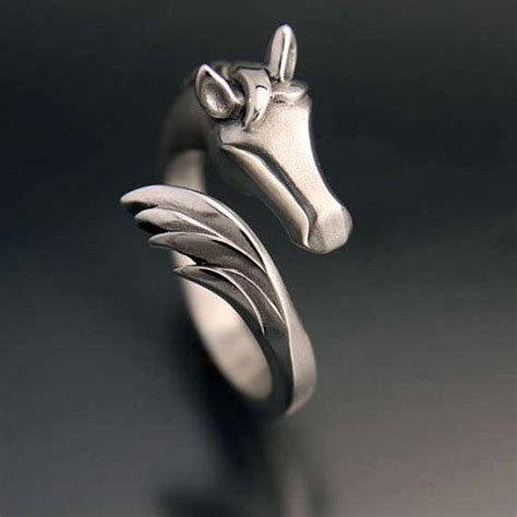 Sterling Silver Horse And Tail Ring To Wrap Around Your Finger Jamies