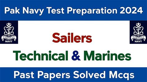 Pakistan Navy Initial Test Preparation 2024 Pak Navy Civilians And