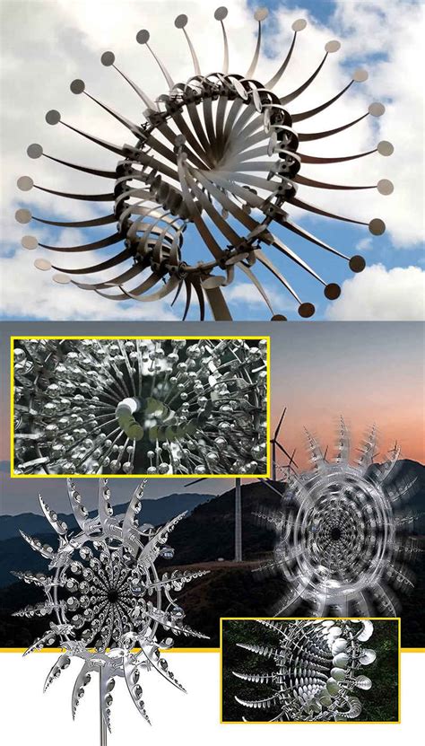 Large Metal Kinetic Wind Sculpture Garden Art