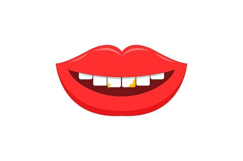 Premium Vector | Mouth funny and weird sticker