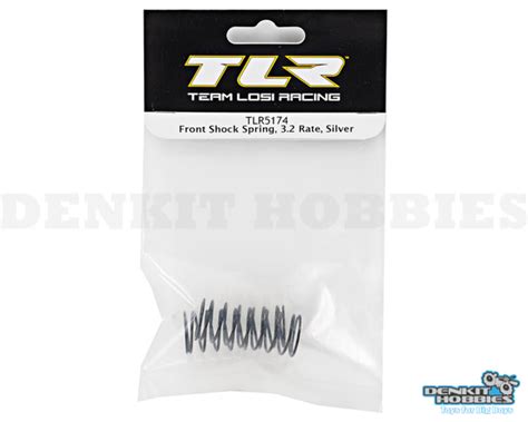 Front Shock Spring Set Silver Team Losi Racing Denkit Hobbies