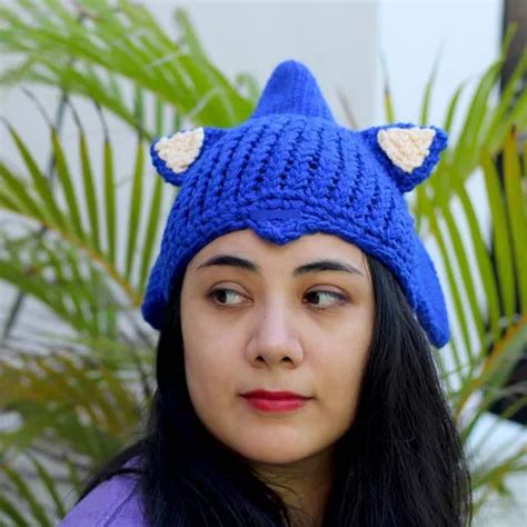 Gorro De Sonic Sonic The Hedgehog Tejido A Mano Xiv En Venta En