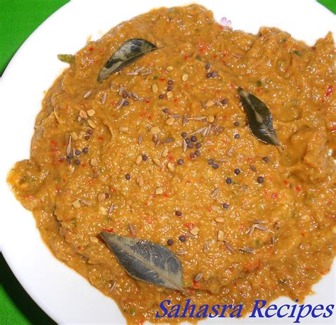 Sahasra Recipes Ridge Gourd Chutney Beerakaya Pachadi