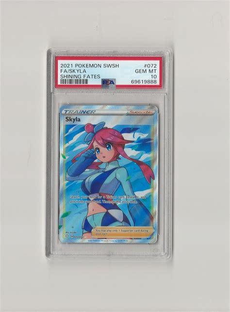 Skyla Pokemon Shining Fates Full Art Ultra Rare Trainer Psa