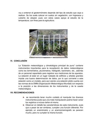 INFORME LA METEOROLOGÍA Y CLIMATOLOGÍA PDF