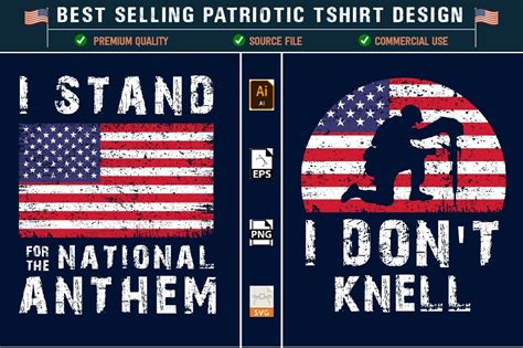 I Stand For The National Anthem Shirt Graphic By Rathinrone1 Creative