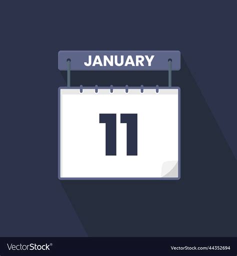 11th january calendar icon january 11 calendar Vector Image