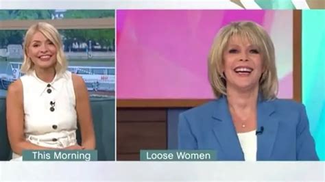 Awkward Moment Holly Willoughby Forced To Speak To Ruth Langsford On This Morning Heart