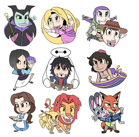 Disney Stickers by Kenisu-of-Dragons on DeviantArt