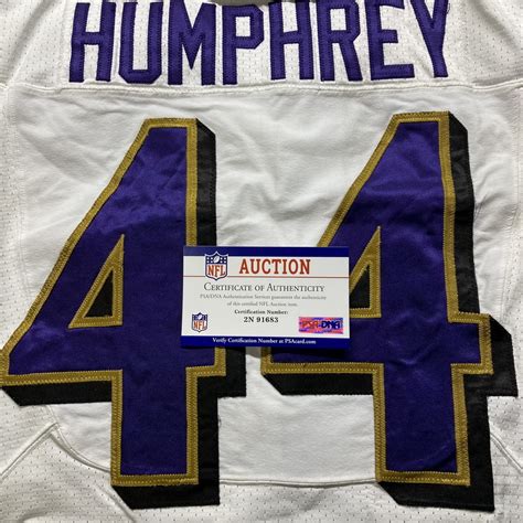 Crucial Catch Ravens Marlon Humphry Game Worn Jersey Size