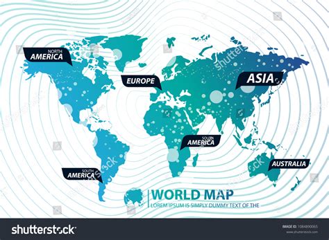 Modern Digital World Map Globalization Concept Stock Vector (Royalty ...