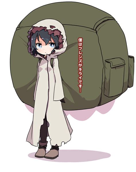 Safebooru 1girl Backpack Bag Black Hair Black Legwear Blue Eyes Blush