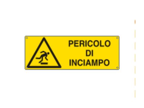 Cartelli Segnalatori Cartello Pericolo Di Inciampo 35x12 5 Cm