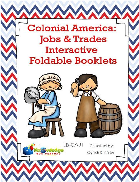 Colonial America Jobs Trades Interactive Foldable Booklets