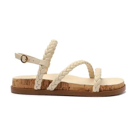 Sand Lia Rasteira Texturizada Off White Privalia O Outlet Online