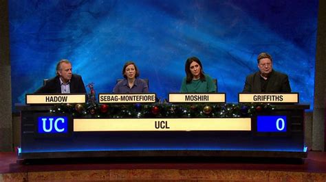 BBC Two University Challenge Christmas 2019 Semi Final 2 Leeds Vs UCL