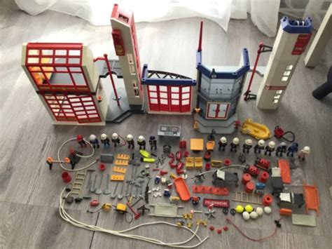 Playmobil Lot Caserne Pompier Pompiers Accessoires B Timents