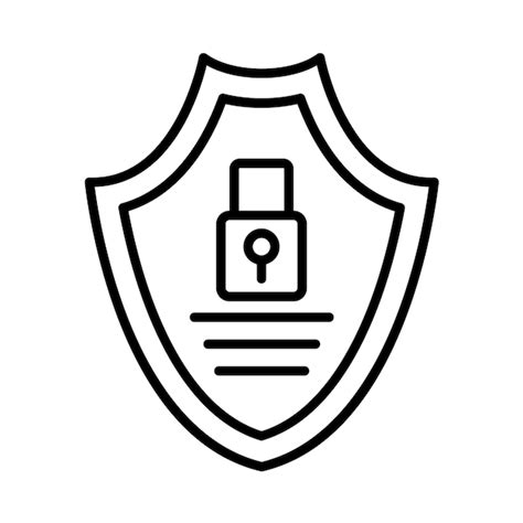 Premium Vector Security Shield Line Illustration