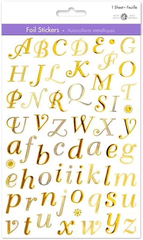 Gold Letter Stickers Gold Alphabet Stickers Gold Sticker Letters ...