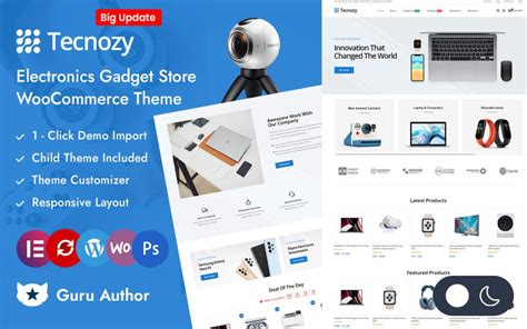 Technozy Tema Responsivo De Elementor WooCommerce Para Tienda De