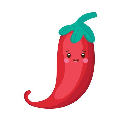 Chili Pepper Kawaii Character 10478932 Vector Art At Vecteezy