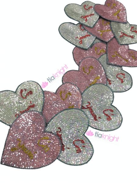 Iron On Sequin Heart Applique I M Yours Em