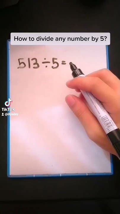 Math Tricks Easy Way To Divide Any Number By 5 Youtube