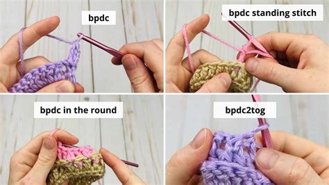 Detailed Bpdc Tutorial How To Crochet Back Post Double Crochet