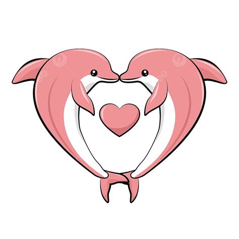 Dolphin Heart Clipart PNG Images, Dolphin Card In The Shape Of A Heart ...