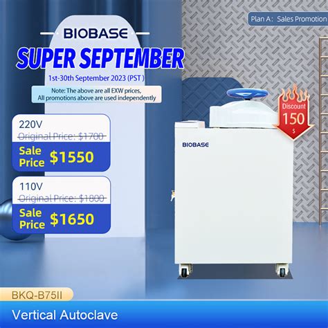 Biobase Pressure Sterilizer Autoclave Steam Sterilization Medical Class