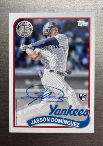 Topps Series Jasson Dominguez On Card Auto Yankees Rc