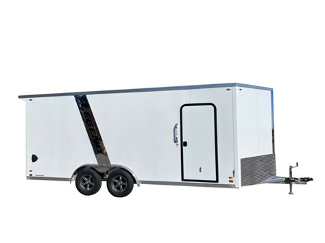 Flat Top V Nose Wide Aluminum Enclosed Cargo Trailer