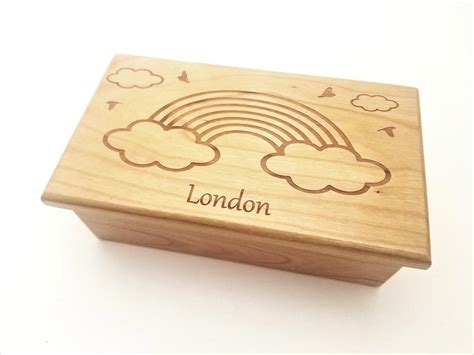 Personalized Rainbow Traditional Music Box