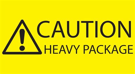 X Roll Caution Heavy Package Printed Parcel Self Adhesive Labels